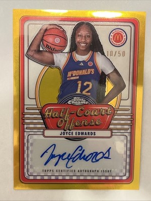 2024 Topps Chrm Mcdonald's All Am. Half-Court Offense Joyce Edwards Auto /50 