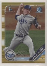 2019 Bowman Draft Chrome Gold Refractor 45/50 Seth Johnson #BDC-90 01dg