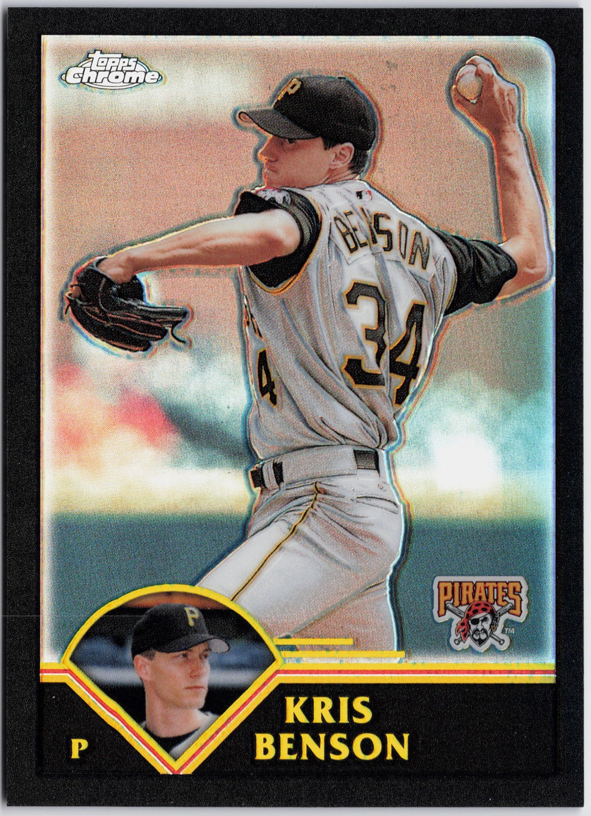 2003 Topps Chrome #383 Kris Benson Black Refractors #/199