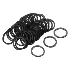100Pcs Rubber Band Stretchable Elastic Band Black 20mm x 1.4mm Hair Rubber Bands