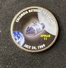 Colorized Kennedy Half Dollar Apollo 11 Columbia Returns To Earth Free Shipping
