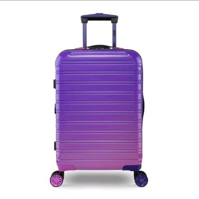 iFLY Fibertech 20'' Expandable Hardside Carry-On Spinner Suitcase Midnight Berry