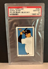 POP 3 2002 TOPPS 206 POLAR BEAR  BACK BLUE SKY  VARIATION #380 JETER PSA 10  