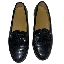 Cole Haan C02691 Black Leather Kiltie Tassel Loafers Men  s Size 8D