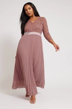 Yours Curve Women's Plus Size Lace Bridesmaid Maxi Dress