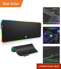 RGB Extra Large Gaming Mouse Pad 31.5 x 12 Inches - 14 Light Modes, Waterproof