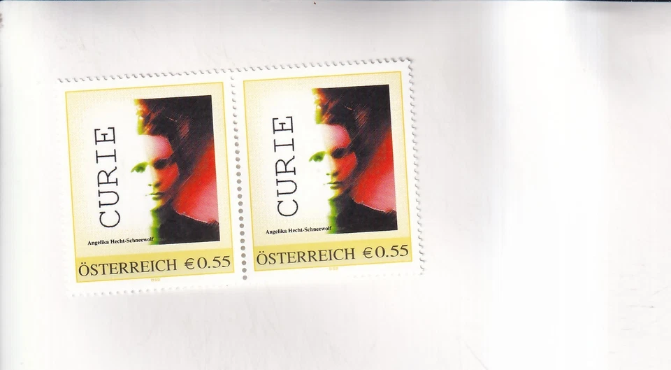 BRIEFMARKE PM Österreich KUNST CURIE - Paar Briefmarke Postfrisch - Bild 1 von 1