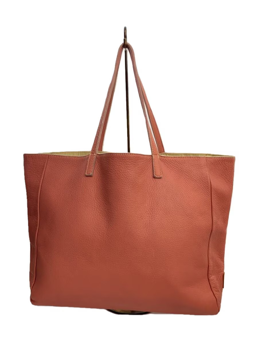 kissora tote bag leather pink plain