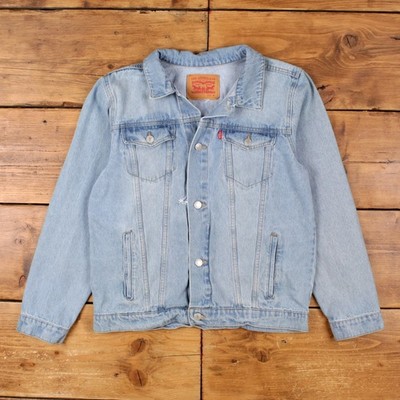 Levis Jeansjacke XL Damen 00er blau Trucker Light Stonewash Western