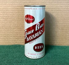 Grace Bros BAVARIAN BEER 16 oz. 1960's FLAT TOP from Maier - Los Angeles, CAL