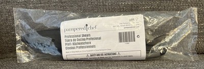 New The Pampered Chef Professional Kitchen Shears Lock Black / Gray #1088 Sealed
