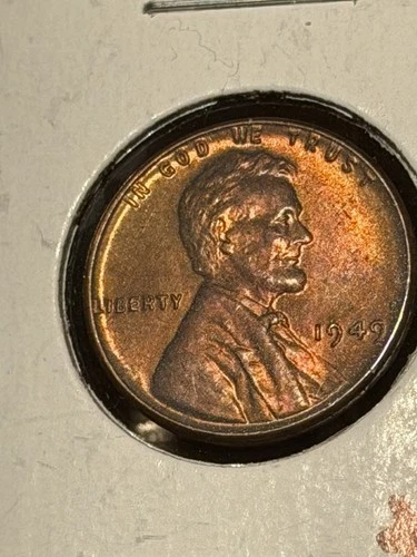 1949 Wheat Cent BU FuLL RED UNCIRCULATED Mint!  Red Toned LUSTER!