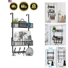 Over The Door Hooks Organizer, Coat Rack Over The Door Storage Hanger Towel R...