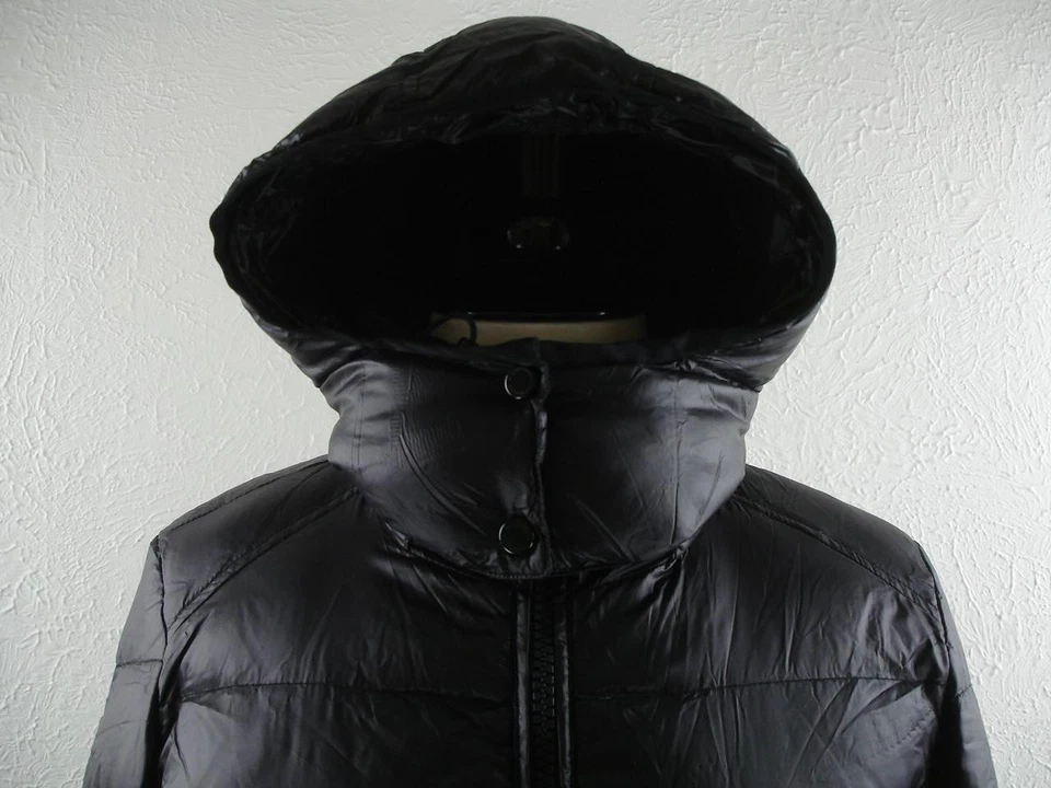 Mujer S Andrew Marc Empacable Ligero 650 Plumón Relleno Chaqueta Abrigo Parka Negro Foto 3 de 4