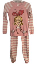 Hanna Andersson Size 6-7 Dr. Seuss Grinch Long Pajama Set Cindy Lou