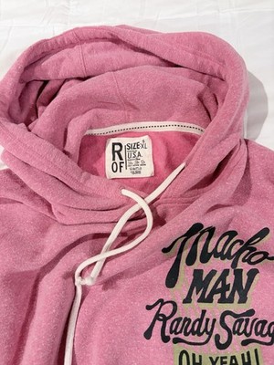 Root of Fight  ROF Macho Man Randy Savage Pink  Hoodie XXL