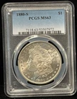 PCGS MS 63 1880 S United States Morgan One Dollar Silver Coin S$1-972