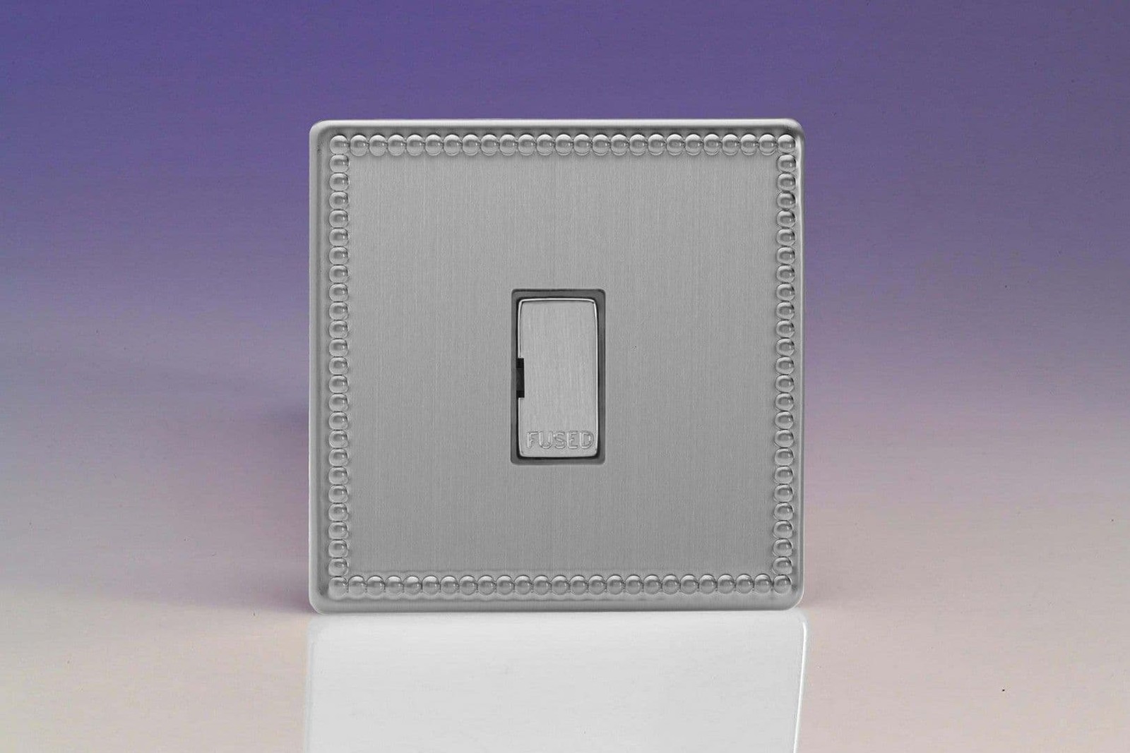 Varilight XDY6UDS.JS Jubilee Brushed Steel 1 Gang 13A Unswitched Fused Spur