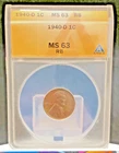 1940-D Lincoln Penny PCGS MS63 RB beautiful red/brown color Mint Coin GEM BU