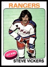 1975-76 Topps Hockey Card Steve Vickers New York Rangers #19 EX+