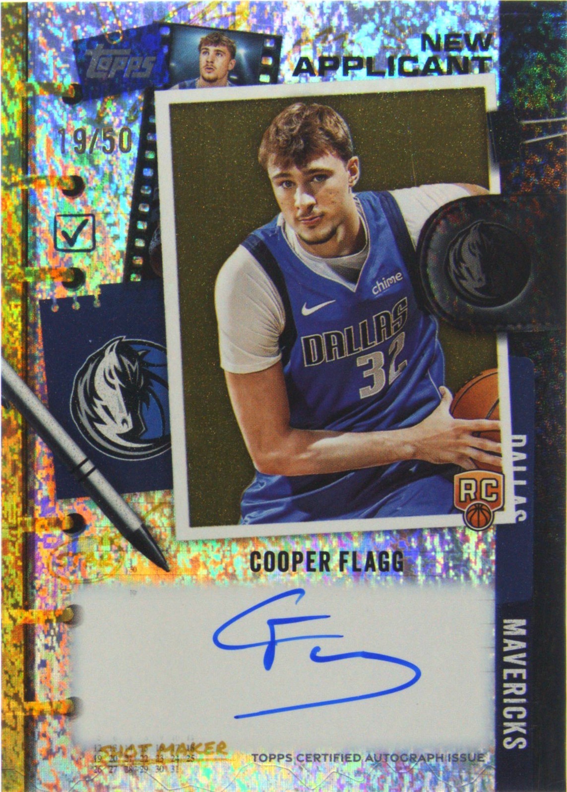 2025-26 Topps - New Applicants Autographs Cooper Flagg #NA-CF Gold ...