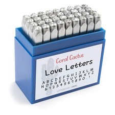 Custom Font Number and Letter Stamping Tool Case 36 Uppercase Stamps/Alphabe...