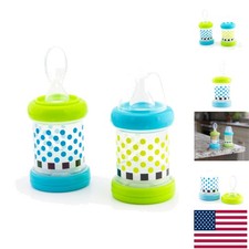 Microwave-Safe 4oz Baby Food Nurser - Transition from Milk to Solids with Ease
