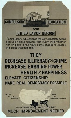 Photo:1910s Compulsory Education Child Labor Reform Exhibit Panel Poster