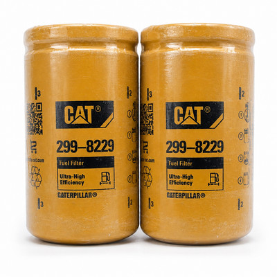 LOT OF TWO GENUINE CAT 299-8229 ULTRA-HIGH-EFFICIENCY FUEL FILTERS