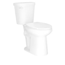 2-Piece 1.28 GPF Single Flush Elongated 19" ADA Tall Toilet in White MAP 1000, S