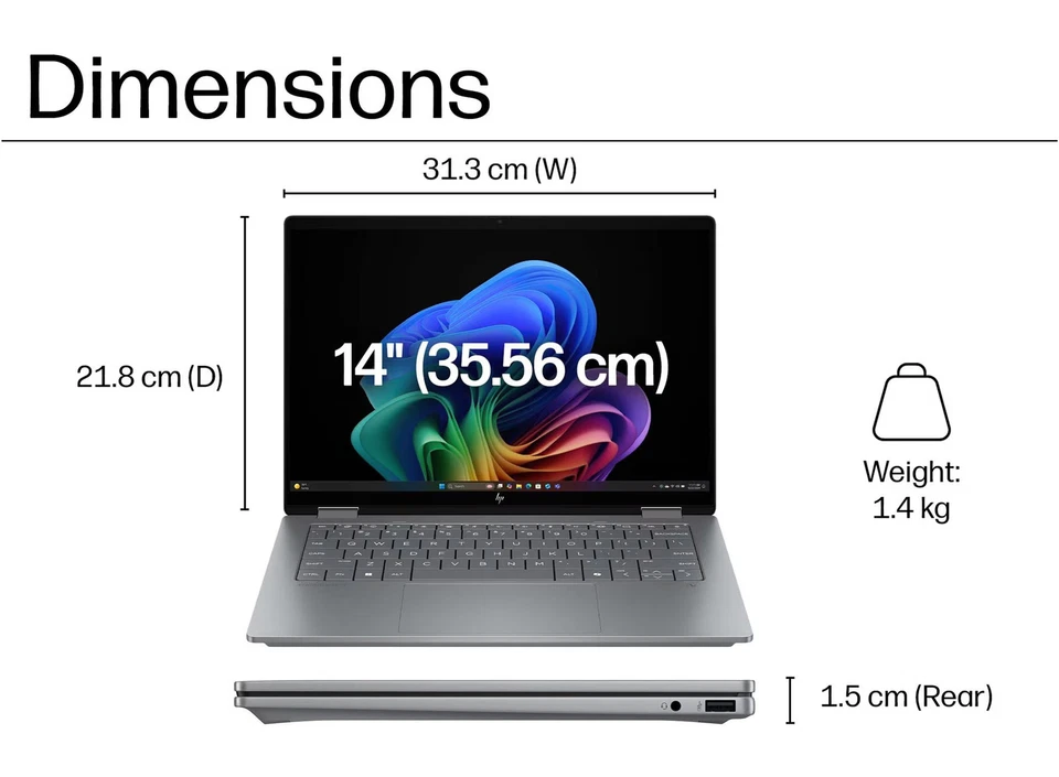 HP Omnibook X Flip 14" Next Gen AI Laptop - Intel® Core™ Ultra 5, 16GB, - Image 2 of 4