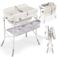 Foldable Baby Bathtub Changing Table Infant Bath Station