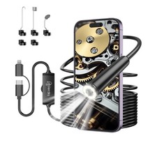 Endoscope Inspection Camera,1920P HD Borescope Camera,Semi-Rigid Snake Endoscope