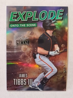 JAMES TIBBS III 2026 Leaf Metal EXPLODE ONTO THE SCENE GREEN PRISMATIC #d 1/3