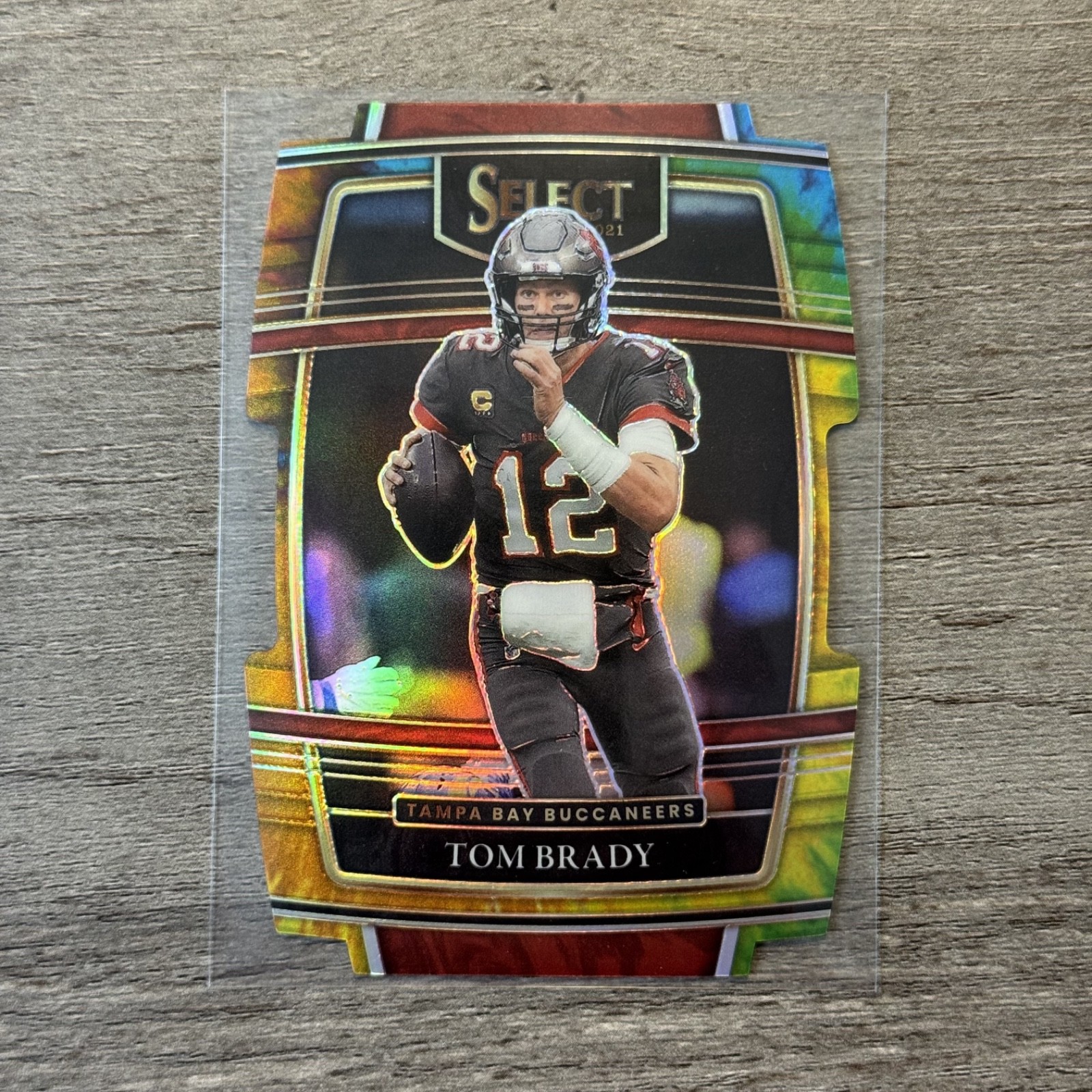 Tom Brady Tie-Dye Prizm Die-Cut 18/25 | 2021 Panini Select - Concourse #1 