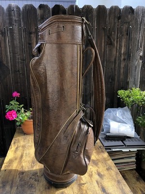 Vintage Burton Leather Golf Bag Jasper Alabama USA Made | Classic Carry Style