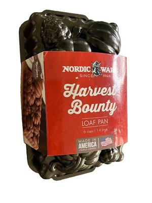 Nordic Ware Nordicware Harvest Bounty Loaf Pan Fall Autumn NEW Heavy Cast 6 Cups
