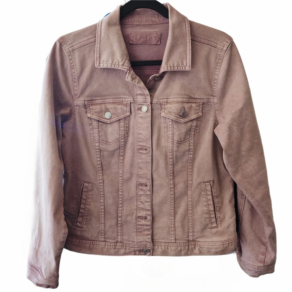 Chaqueta Jean Child Of God Christian Reciclada Clara Malva/Lavanda, Para Mujer L Foto 3 de 4