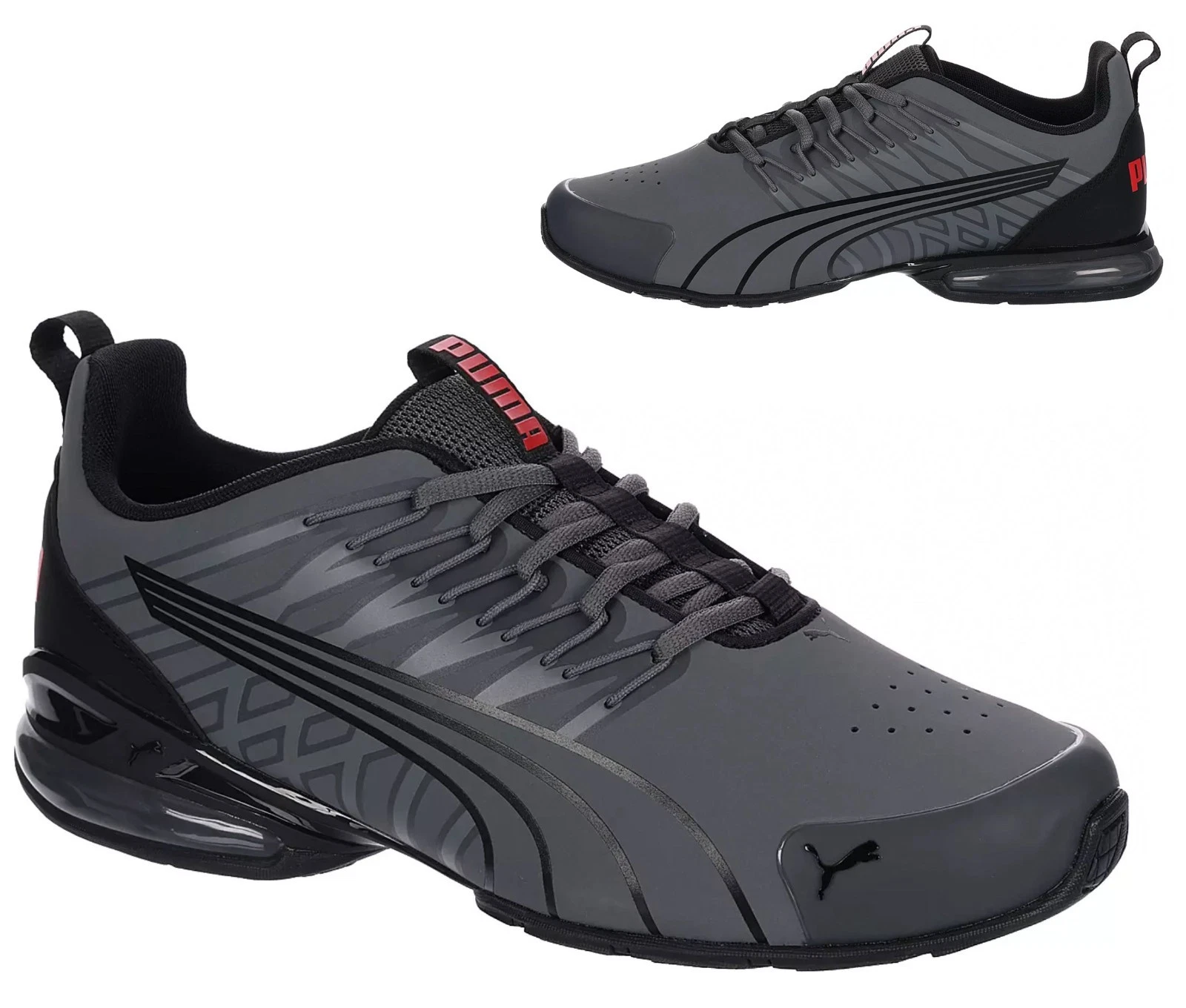 New PUMA Voltaic Casual Shoes athletic sneakers Mens gray black red all sizes