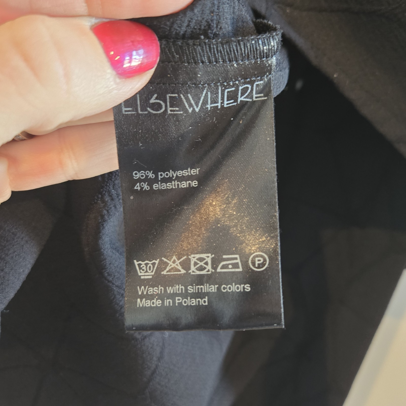 Elsewhere Black Geometric Collared Button Blouse … - image 5