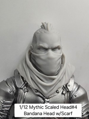 3d Printed Ka'Ruun DEZHAL HEAD#4  1.0  For Mythic Legions 1/12 Figure 