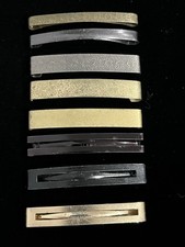 Retro Silver Tone Gold Tone Hair Clip Barrette Lot of 8