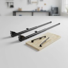 Folding Adjustable Table Legs 27 to 41 inch, Metal Telescopic Storage Desk Le...