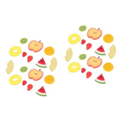  2 PCS Künstliche Früchte Gefälschte Fruchtscheiben Wassermelonenscheiben