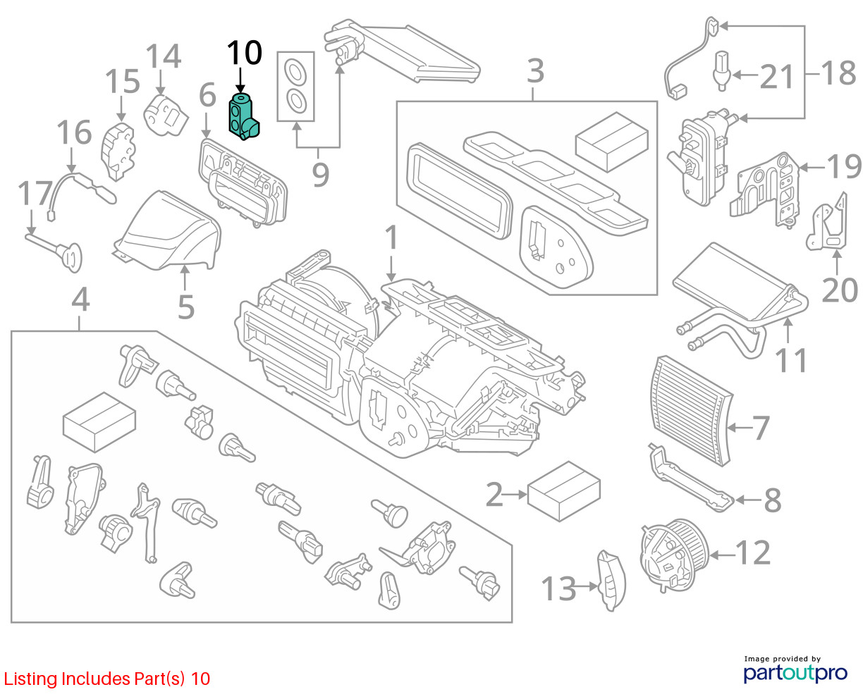 2014-2018 BMW i8 I12 1.5L AWD A/C Air Condition Evaporator Expansion Valve OEM