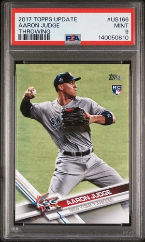 2017 Topps Update #US166 Aaron Judge Throwing RC🔥🔥 PSA 9