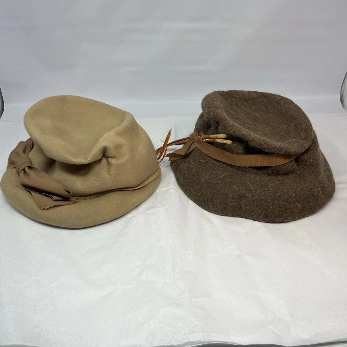 Sylvia New York Vintage Ivory 50s 60s Felt Church Derby Hat Retro Union Made USA Sylvia St Louis Hat - Etsy main image 2