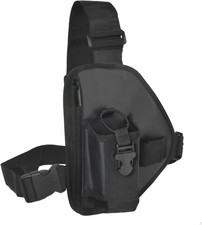 2-Way Radio Chest Harness Walkie Talkie Holster with Zippered Pocket