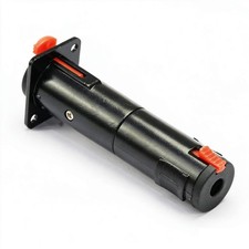 1/4 TRS to TRS Female Black Solderless Locking Jack Plug for D Panel Mounting