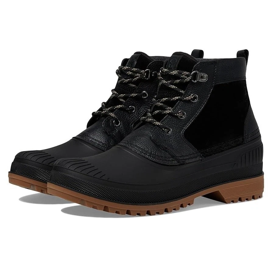 Kamik Mens Hemlock Lo Winter Boots US 8 Black Leather Waterproof Insulated NIB
